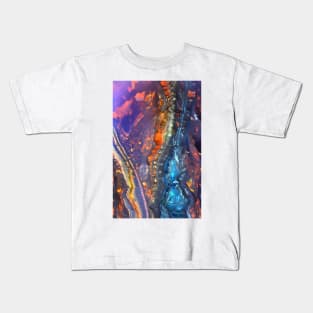 Gemstone Agate Jasper texture 20 Kids T-Shirt